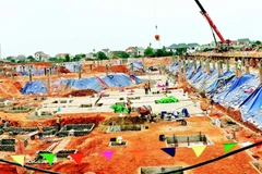 Các hạng mục tại Cảng Hàng không quốc tế Gia Bình đang được đẩy nhanh tiến độ thi công. (Ảnh: An Trân)