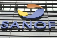 Biểu tượng của Tập đoàn dược phẩm Sanofi của Pháp. Ảnh minh họa: AFP/TTXVN