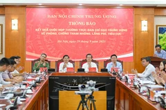 Toàn cảnh buổi họp báo. (Ảnh: THẾ ĐẠI)