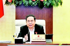 Chủ tịch Quốc hội Trần Thanh Mẫn phát biểu tại phiên họp 51 của Ủy ban Thường vụ Quốc hội. (Ảnh: DUY LINH)