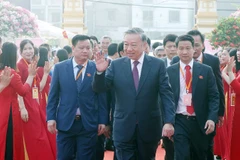 Tổng Bí thư Tô Lâm dự Đại hội đại biểu Đảng bộ xã Nghĩa Trụ lần thứ nhất, nhiệm kỳ 2025-2030. (Ảnh: Thống Nhất/TTXVN)