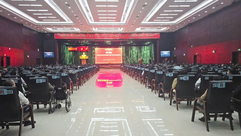 Quang cảnh Hội nghị triển khai các quyết định về sắp xếp tổ chức bộ máy.