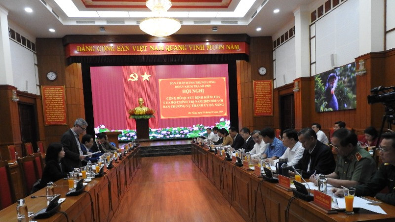 Đoàn Kiểm tra số 1909 của Bộ Chính trị làm việc với Ban Thường vụ Thành ủy Đà Nẵng.