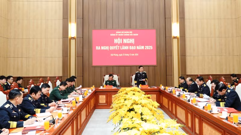 Quang cảnh hội nghị của Quân chủng Hải quân.