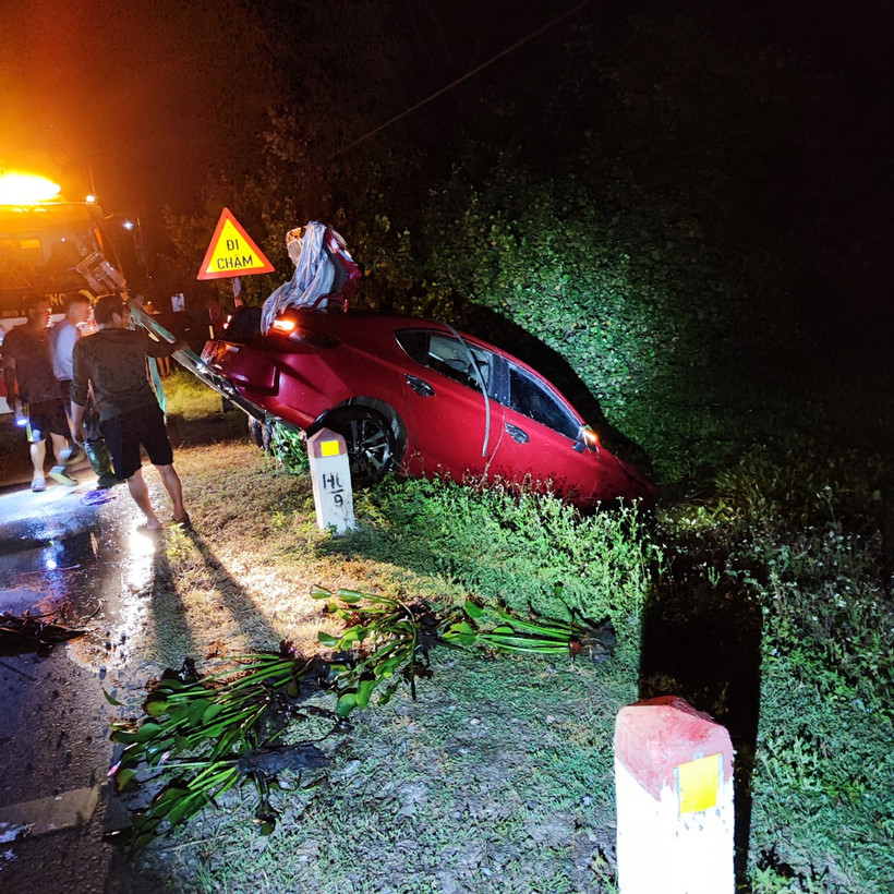 Hiện trường vụ tai nạn.