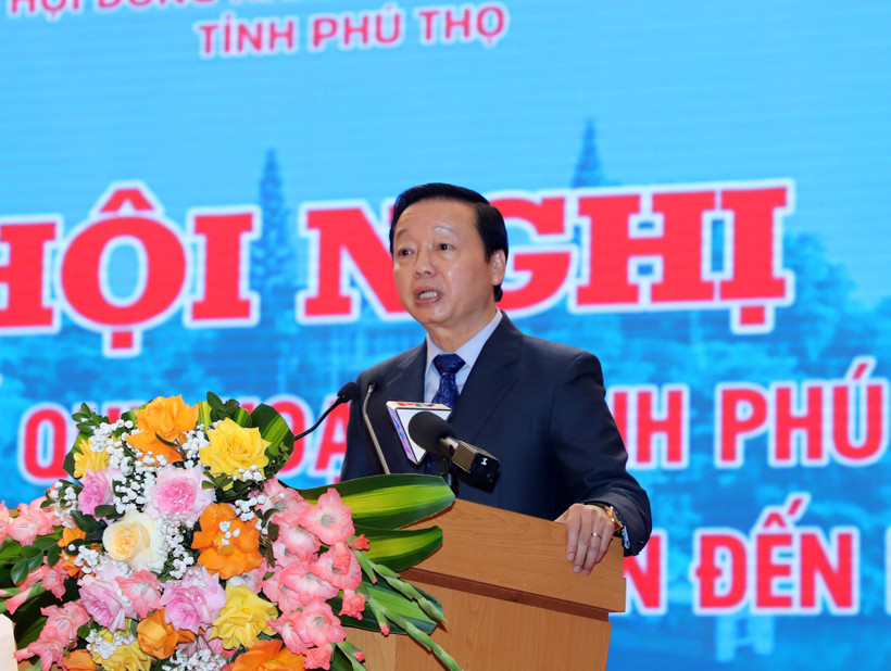 Phó Thủ tướng Trần Hồng Hà phát biểu tại lễ công bố Quy hoạch tỉnh Phú Thọ.