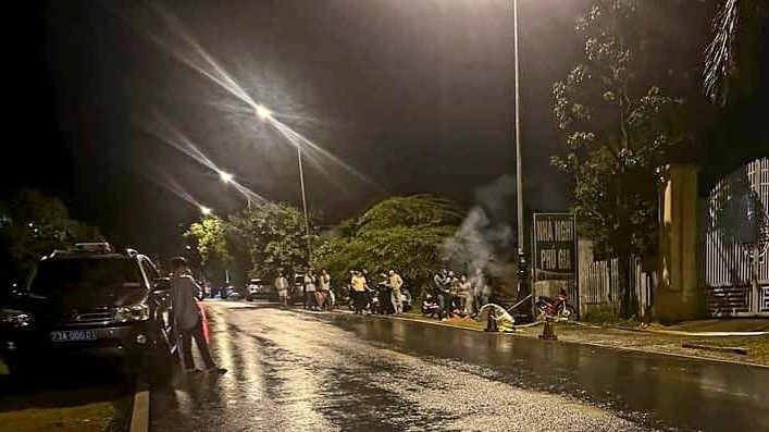 Hiện trường vụ án trong đêm 20/10. (Ảnh: CTV)
