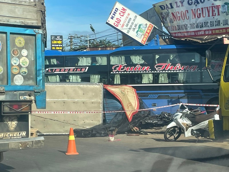 Hiện trường vụ tai nạn.