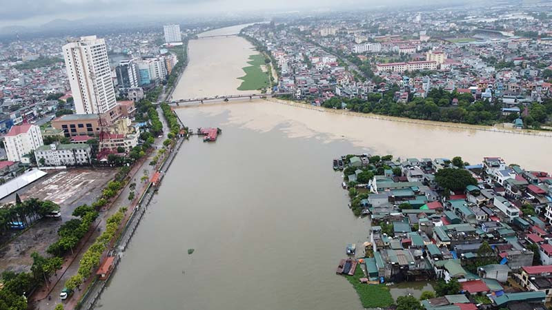 Mực nước trên các sông ở tỉnh Hà Nam vẫn ở mức cao.