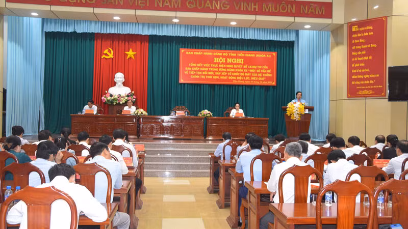 Sắp xếp tổ chức bộ máy ở Tiền Giang quyết liệt nhưng phải bảo đảm tính hiệu quả.