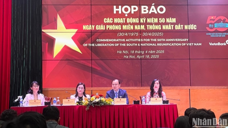 Họp báo các hoạt động kỷ niệm 50 năm Ngày Giải phóng miền nam, thống nhất đất nước. 