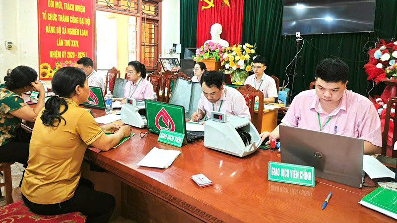 Điểm giao dịch tại xã của NHCSXH tỉnh Bắc Kạn.