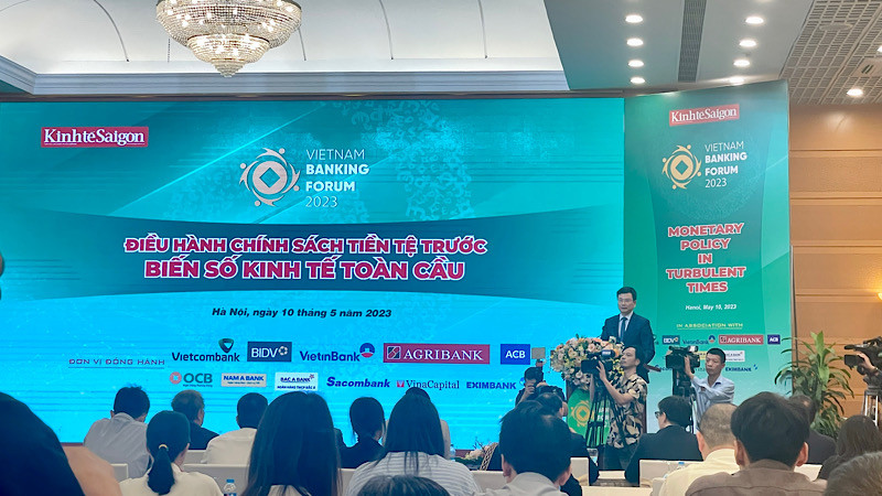 Phó Thống đốc Ngân hàng Nhà nước Phạm Thanh Hà phát biểu khai mạc Diễn đàn.