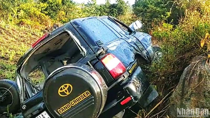 Hiện trường vụ tai nạn.