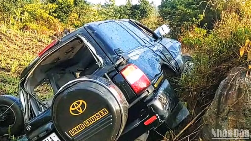 Hiện trường vụ tai nạn.