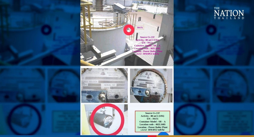 Ống chứa đồng vị phóng xạ nguy hiểm caesium-137 được lắp đặt tại các nhà máy nhiệt điện. (Ảnh: The Nation)