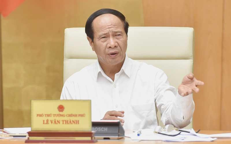 Phó Thủ tướng Lê Văn Thành phát biểu tại cuộc họp. (Ảnh: VGP)