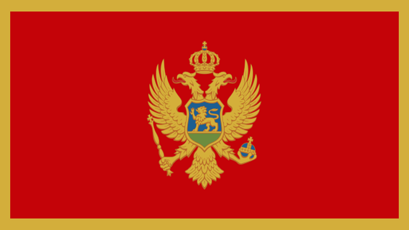 Quốc kỳ Cộng hòa Montenegro.