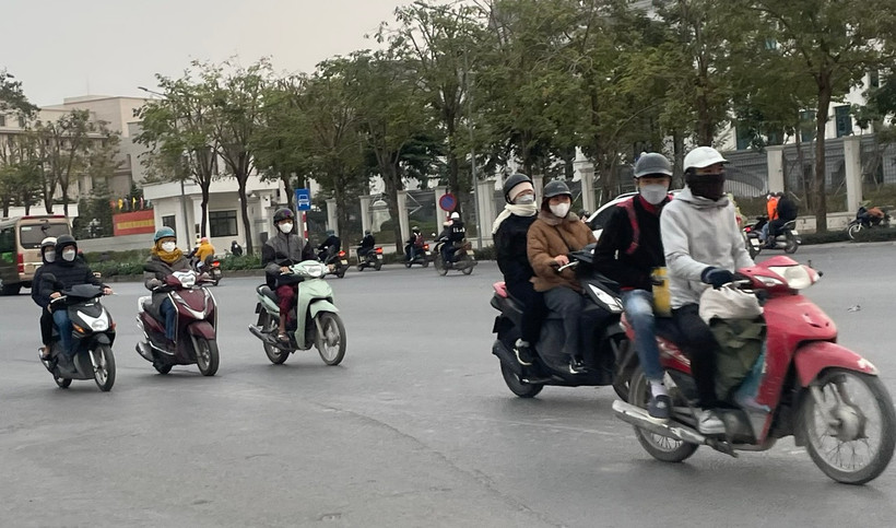 Không khí lạnh tiếp tục tăng cường ở miền bắc. Ảnh: Đ.T