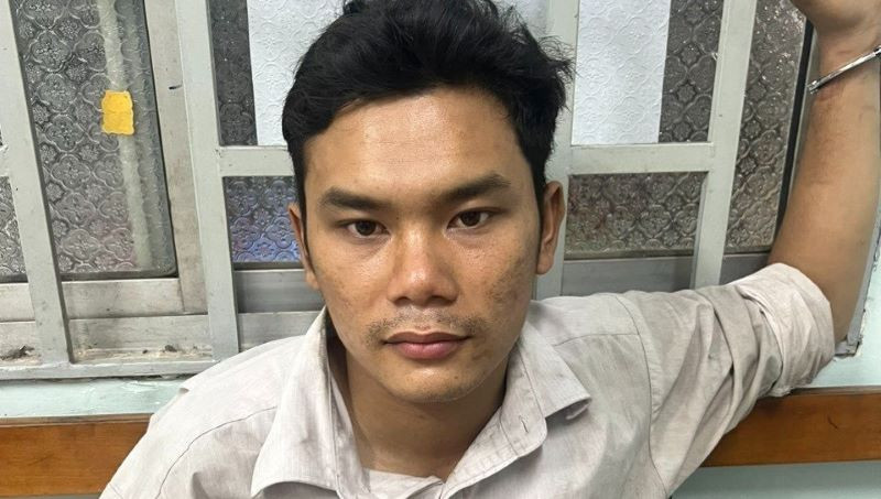 Đối tượng Nguyễn Văn Khá bị tạm giữ.