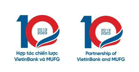 Biểu trưng kỷ niệm 10 năm hợp tác chiến lược VietinBank và MUFG Bank.