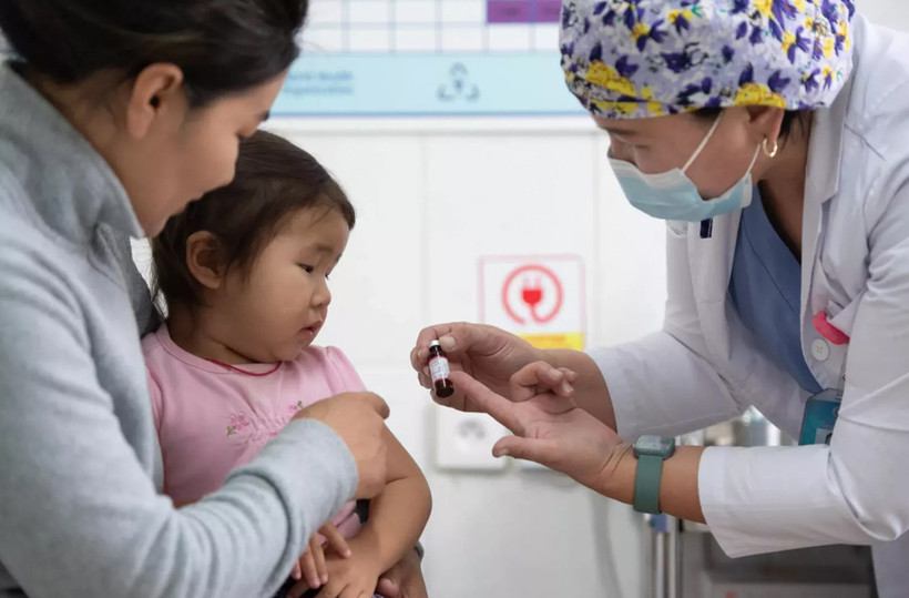 Bệnh sởi có thể được ngăn ngừa bằng cách tiêm chủng vaccine. (Ảnh: Unicef)