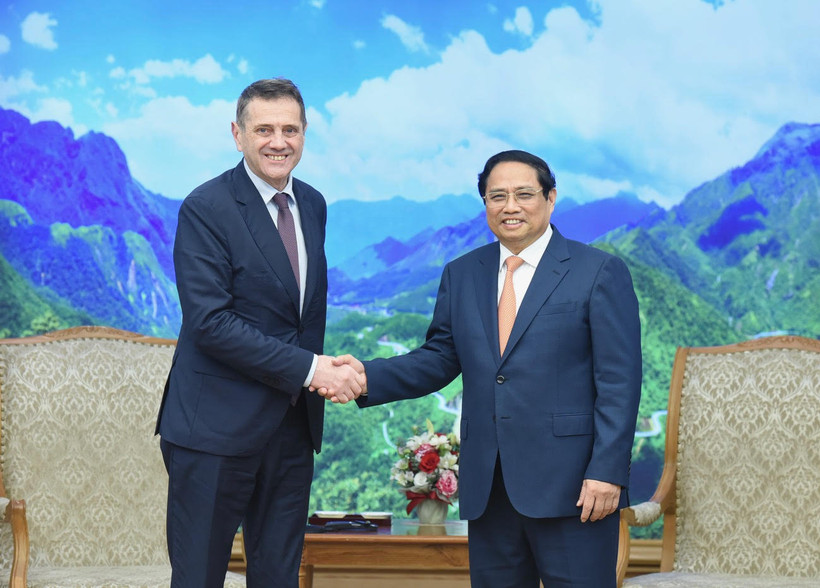 Thủ tướng Phạm Minh Chính tiếp Đại sứ Bulgaria Pavlin Todorov.