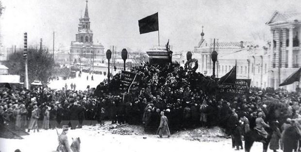 Không khí Cách mạng Tháng Mười ở Yekaterinburg (thành phố chính ở miền trung Nga, phía đông dãy núi Uran). (Ảnh: Tư liệu/TTXVN phát)
