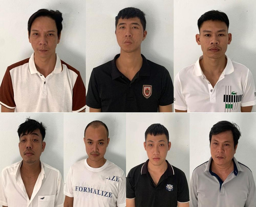 7 đối tượng bị bắt. (Ảnh do Công an cung cấp)