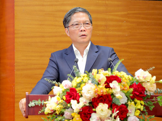 Đồng chí Trần Tuấn Anh phát biểu tại buổi làm việc.