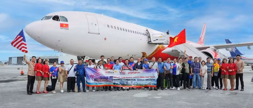 Chuyến bay quy tụ đại diện cộng đồng doanh nghiệp Việt thuộc nhiều lĩnh vực.
