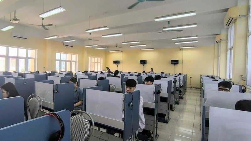Thí sinh dự thi Đánh giá năng lực của Đại học Quốc gia Hà Nội (VNU) năm 2024.