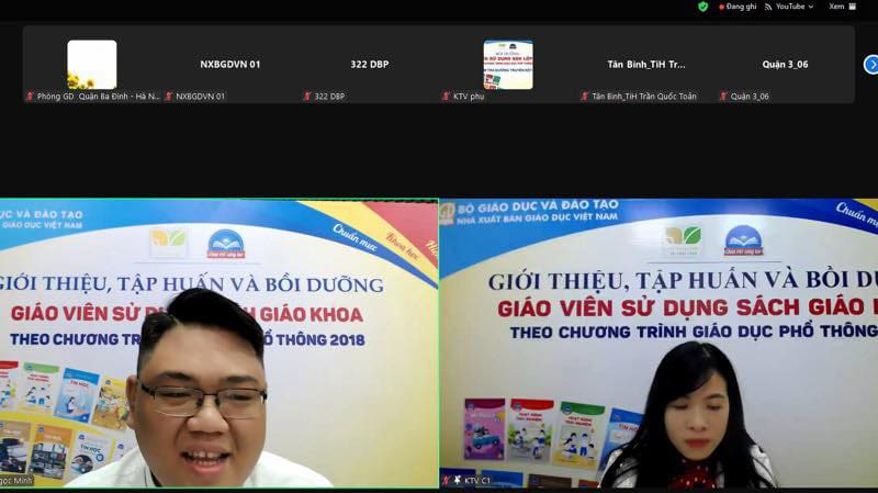 Các tác giả giới thiệu và bồi dưỡng giáo viên về bộ sách "Chân trời sáng tạo" được Bộ Giáo dục và Đào tạo phê duyệt năm 2024. 