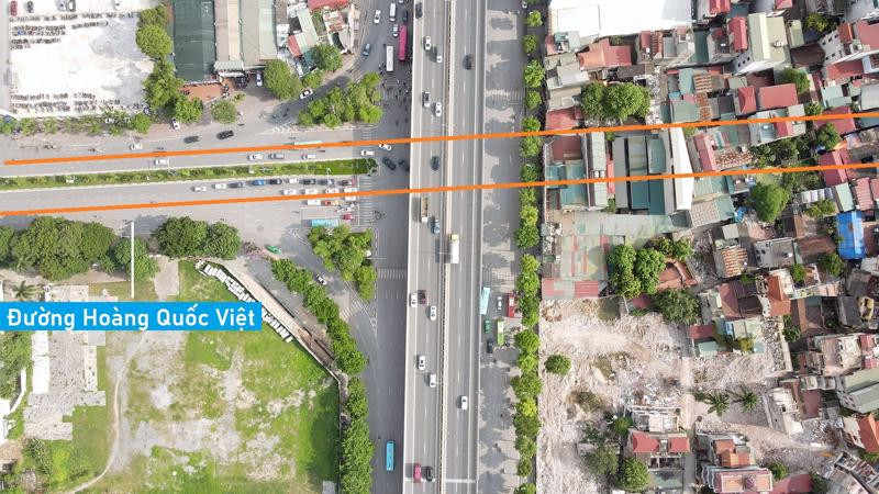 Dự án xây dựng hầm chui đường Hoàng Quốc Việt kéo dài với đường Phạm Văn Đồng và kết nối với phố Trần Vỹ có tổng chiều dài khoảng 600m. (Ảnh: MINH KIỆT)