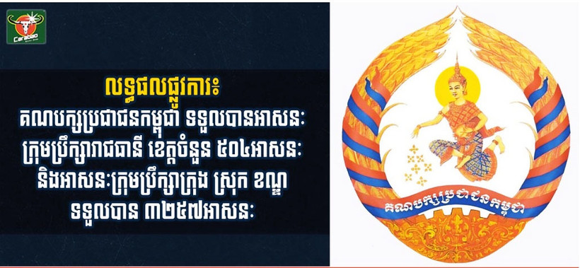 CPP chiến thắng trong cuộc bầu cử Hội đồng thủ đô, tỉnh, thành phố, quận, huyện khóa IV. (Ảnh: Fresh News)