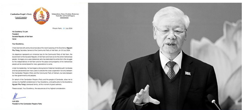 Thư chia buồn của Chủ tịch Đảng Nhân dân Campuchia Samdech Techo Hun Sen gửi Chủ tịch nước Tô Lâm.