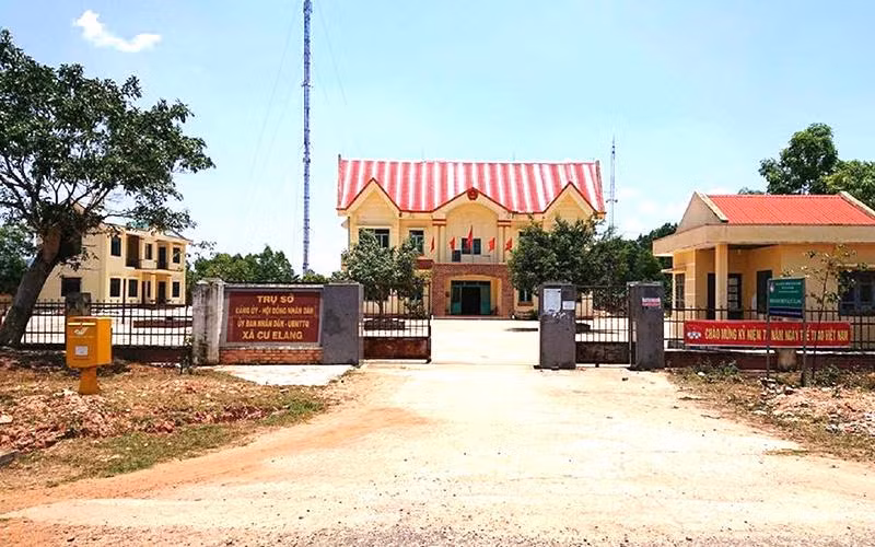 Trụ sở Ủy ban nhân dân xã Cư Elang, nơi ông Hoàng Văn Lập từng công tác và để xảy ra nhiều sai phạm.