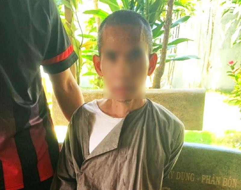 Đối tượng Lê Văn Nam khi bị bắt giữ.