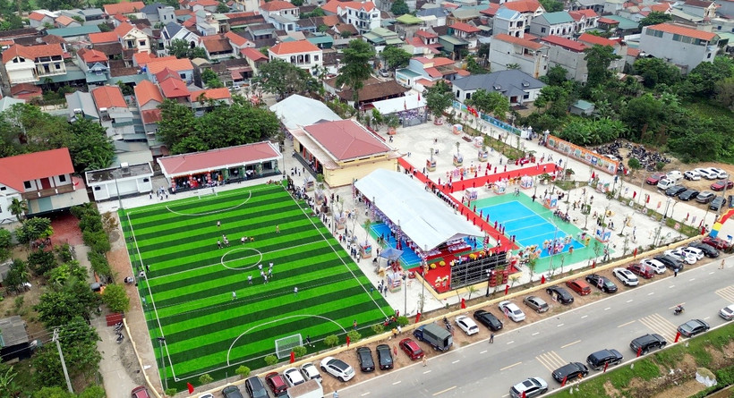 Khu thiết chế văn hóa-thể thao thôn Hoàng Chung.