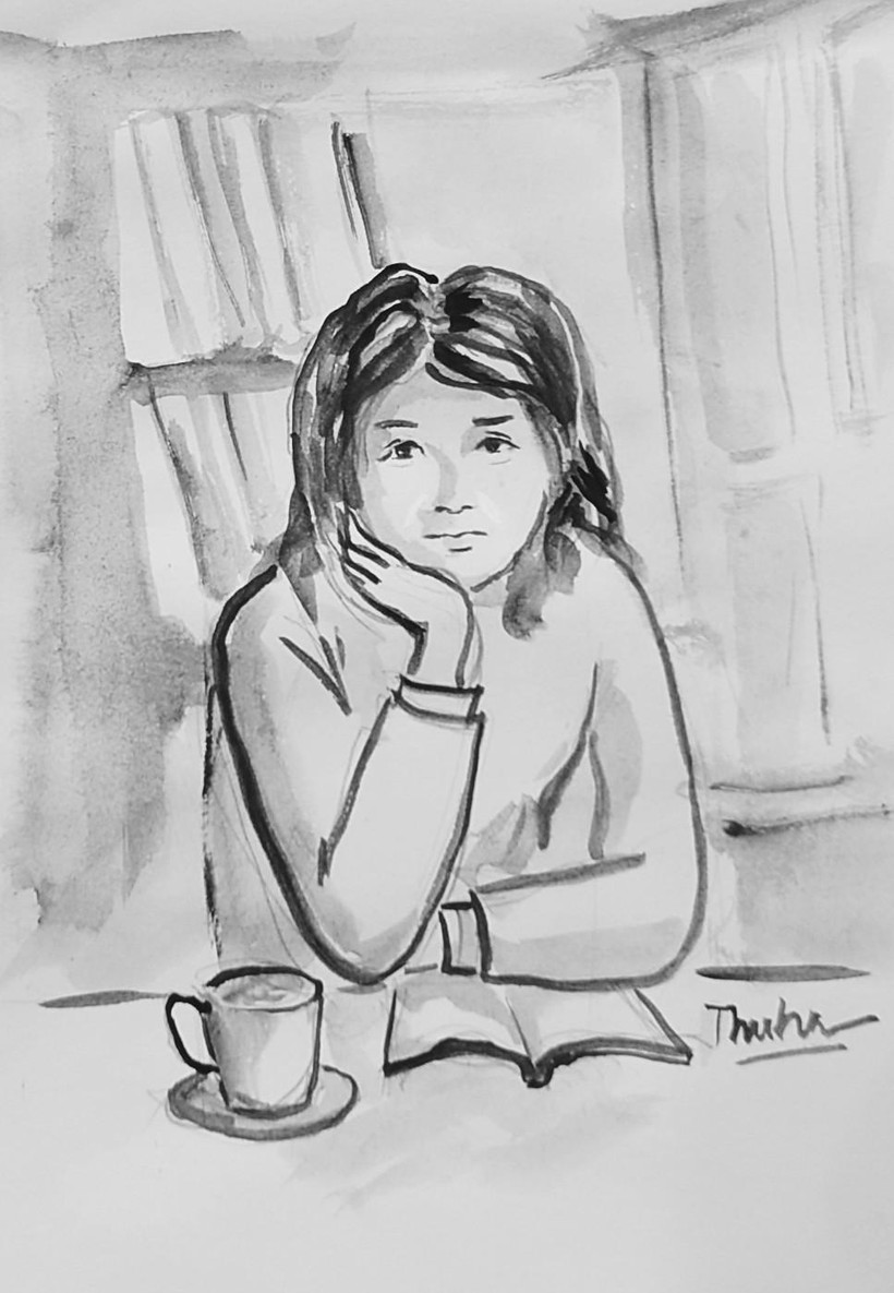 Tiệm trà bên gốc hoa xuyên mộc