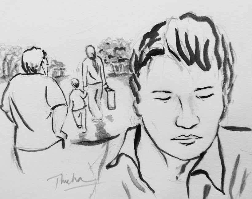 Phía có ánh đèn