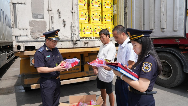 Cục Hải quan đang tăng cường kiểm tra, giám sát, kiểm soát chống gian lận xuất xứ và chuyển tải bất hợp pháp. (Ảnh: CHQ)