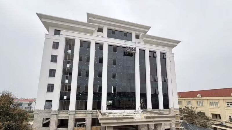 Dự án đầu tư xây dựng trụ sở làm việc cơ quan Hội đồng nhân dân-Ủy ban nhân dân huyện Hoằng Hóa, Thanh Hóa. (Ảnh VIỆT HOÀNG/TTXVN)