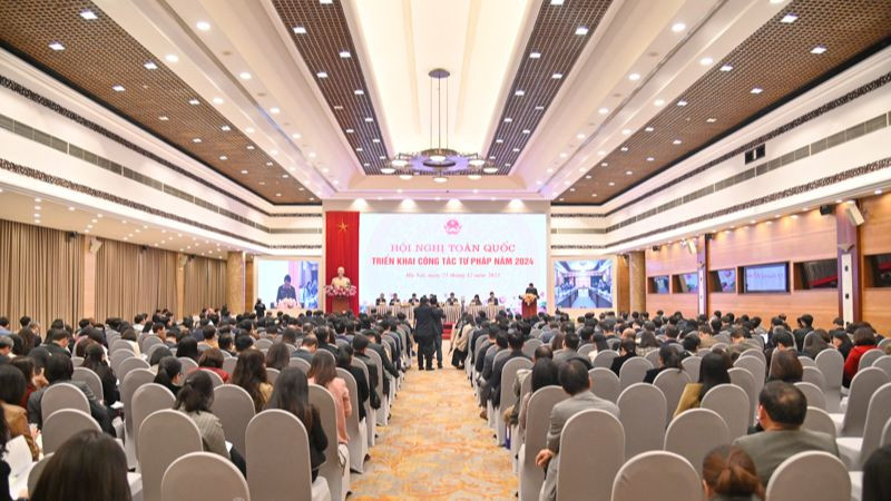 Toàn cảnh hội nghị Ngành Tư pháp.