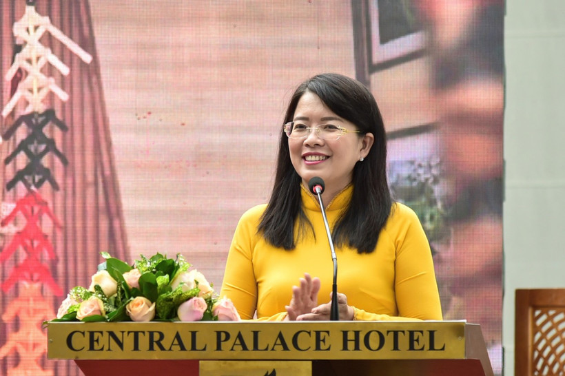 Bà Nguyễn Thị Ánh Hoa, Giám đốc Sở Du lịch Thành phố Hồ Chí Minh phát biểu tại Hội nghị.