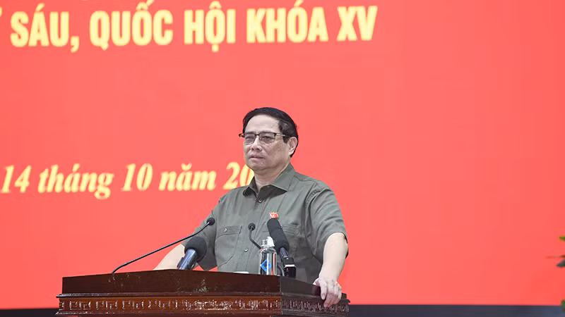 Thủ tướng Phạm Minh Chính phát biểu tại hội nghị.