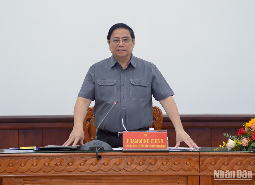Thủ tướng Phạm Minh Chính phát biểu tại buổi làm việc.