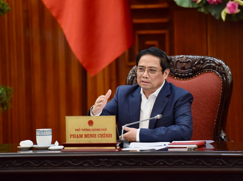 Thủ tướng Phạm Minh Chính phát biểu tại cuộc họp.