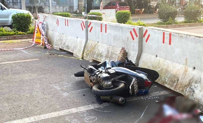 Hiện trường vụ tai nạn.