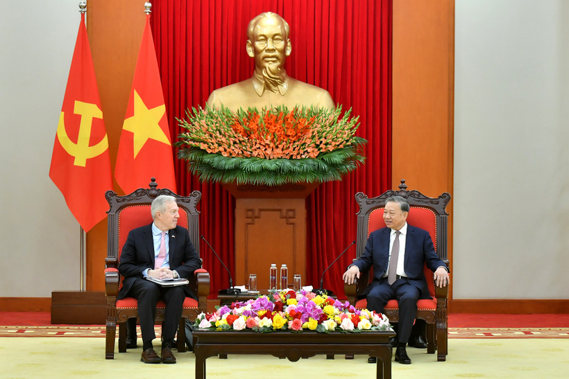 Tổng Bí thư Tô Lâm tiếp ông Ted Osius, Chủ tịch kiêm Tổng Giám đốc Hội đồng Kinh doanh Hoa Kỳ-ASEAN.
